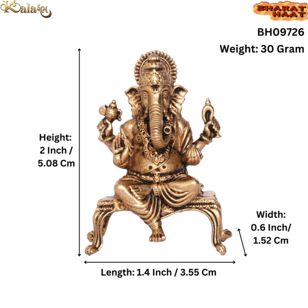 Brass Ganesha 2 Inch KBH09726