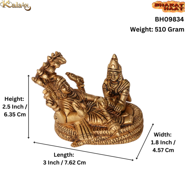 Brass Vishnu Laxmi 2.5 Inch KBH09834