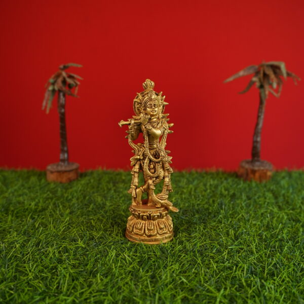 Brass Krishna 8.8 Inch KBH09852