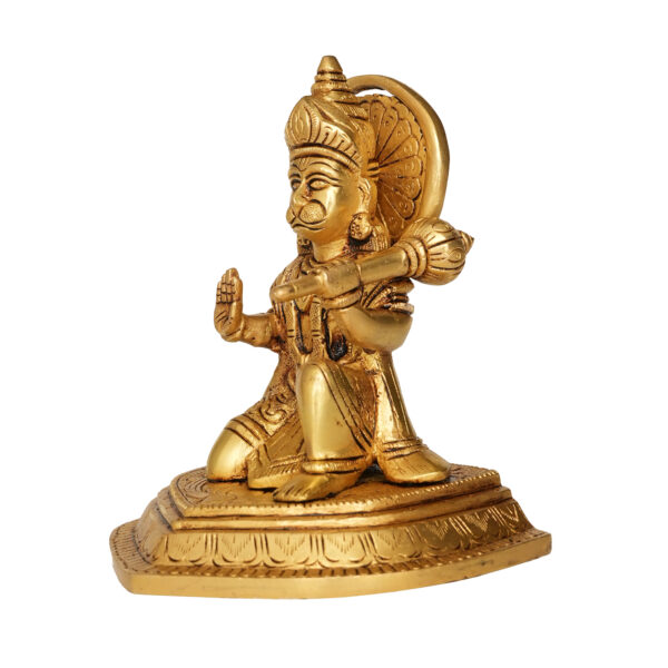 Brass Hanuman 5.8 Inch KBH09857