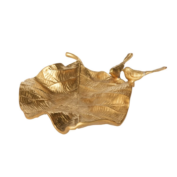 Brass Sparow Leaf Plate 3.8 Inch KBH09893