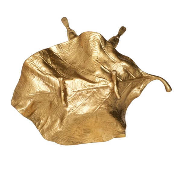 Brass Sparow Leaf Plate 3.8 Inch KBH09893