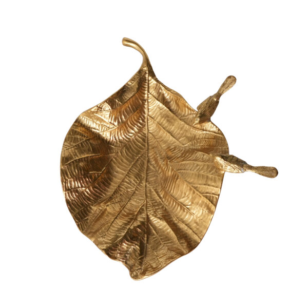 Brass Sparow Leaf Plate 3.8 Inch KBH09893