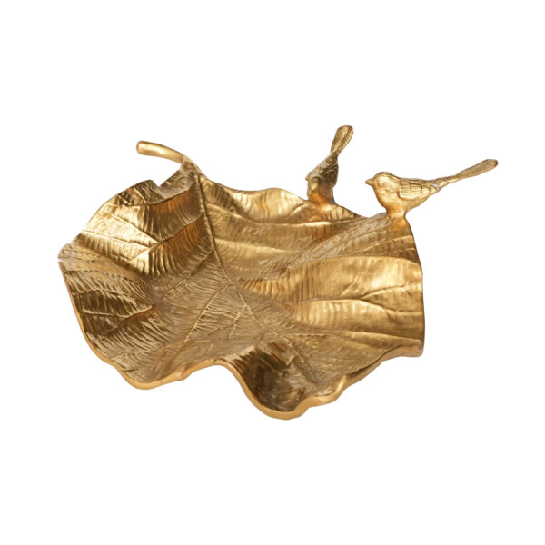 Brass Sparow Leaf Plate 3.8 Inch KBH09893