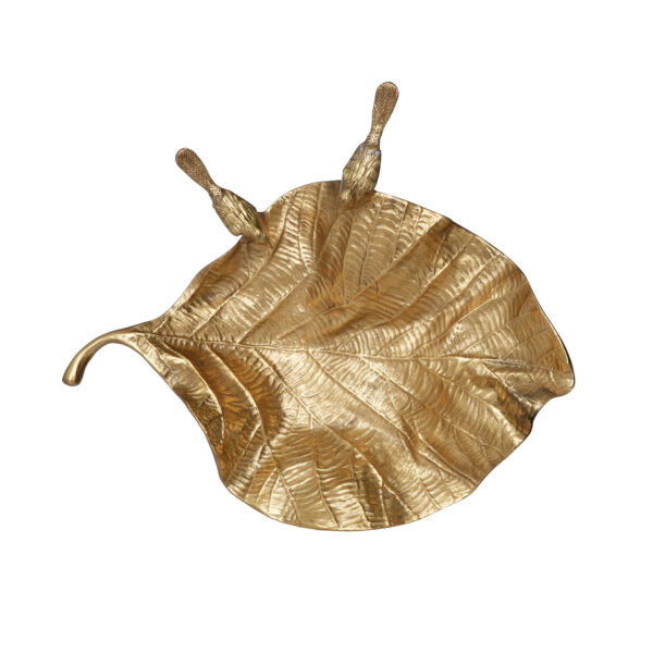 Brass Sparow Leaf Plate 3.8 Inch KBH09893