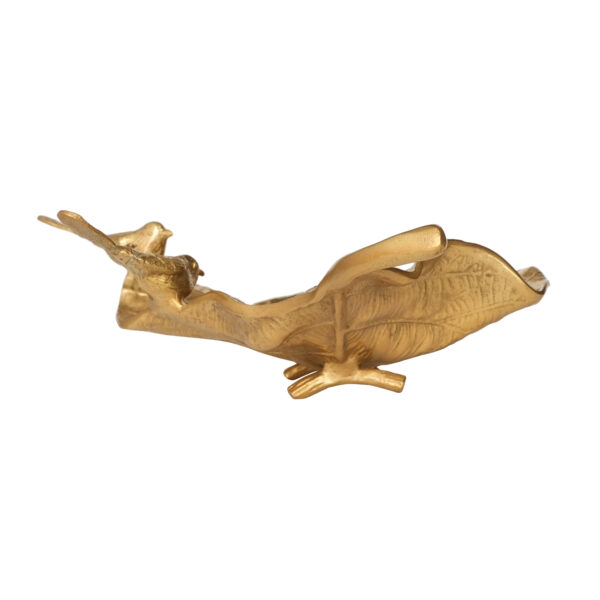 Brass Sparow Leaf Plate 3.8 Inch KBH09893