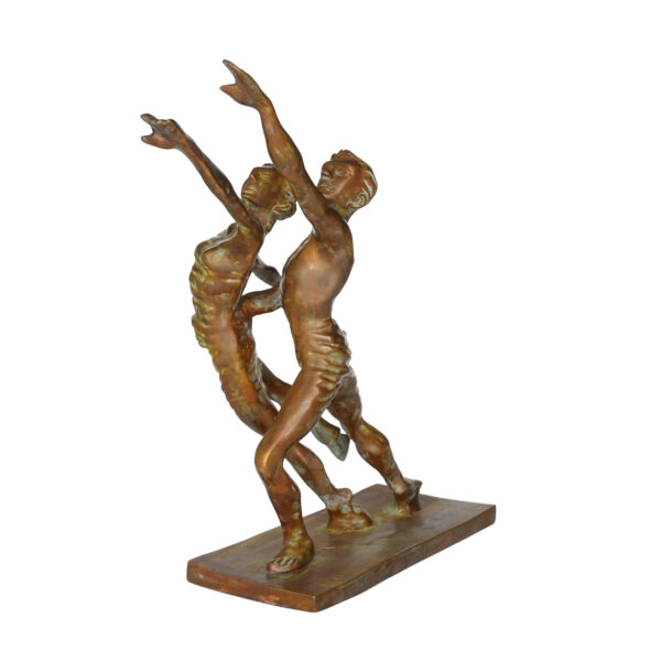 Brass Contemporary Dance Couple 15.7 Inch KBH09921