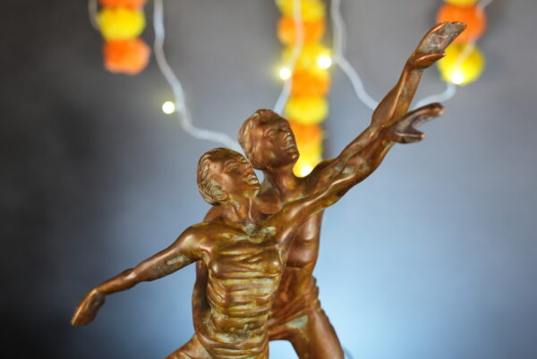 Brass Contemporary Dance Couple 15.7 Inch KBH09921