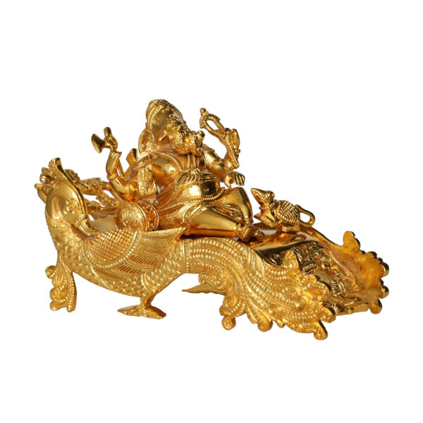 Brass Gold Plated Ganesha 5 Inch KBH09922