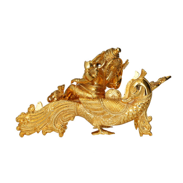 Brass Gold Plated Ganesha 5 Inch KBH09922