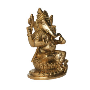 Brass Ganesha 4.6 Inch KBH09930