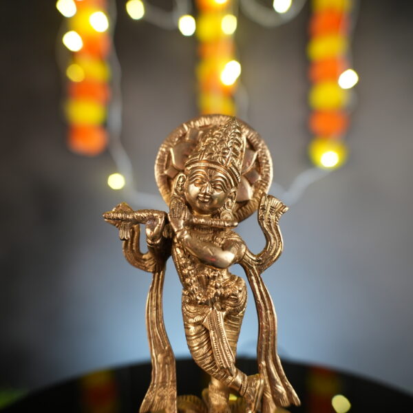 Brass Krishna 6.5 Inch KBH09941