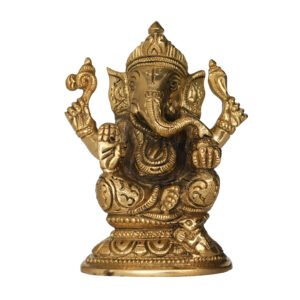 Brass Ganesha 4.5 Inch KBH09943