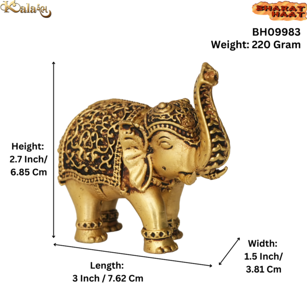 Brass Elephant 2.7 Inch KBH09983