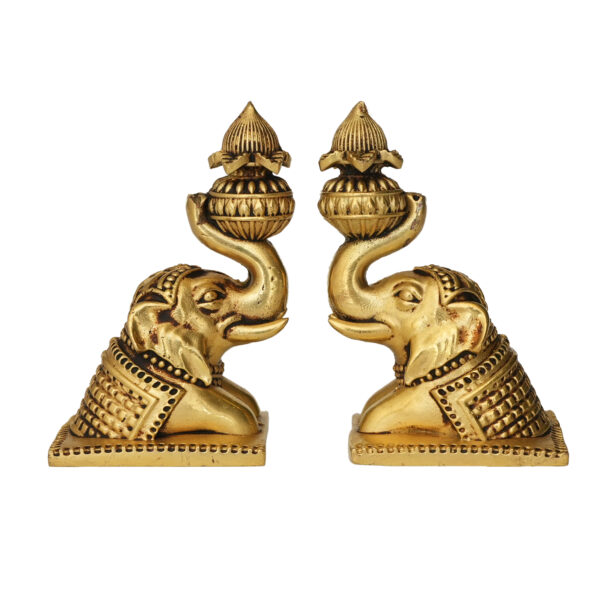 Brass Elephant Set Of 2 3 Inch KBH09984