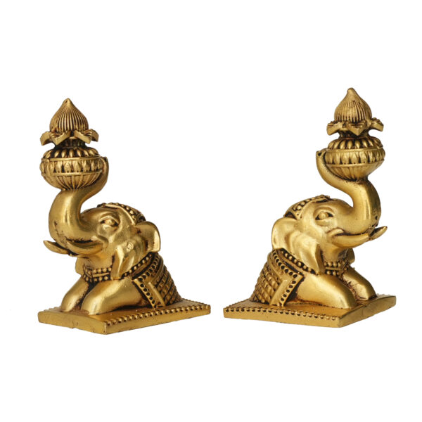 Brass Elephant Set Of 2 3 Inch KBH09984