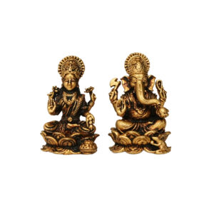 Brass GAnesha & lakshmi 1.2 Inch KBH09985