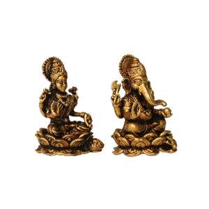 Brass GAnesha & lakshmi 1.2 Inch KBH09985