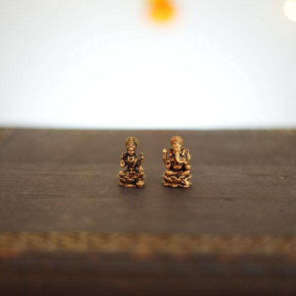 Brass GAnesha & lakshmi 1.2 Inch KBH09985