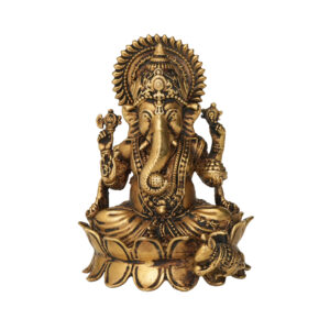 Brass Ganesha 3.6 Inch KBH09986