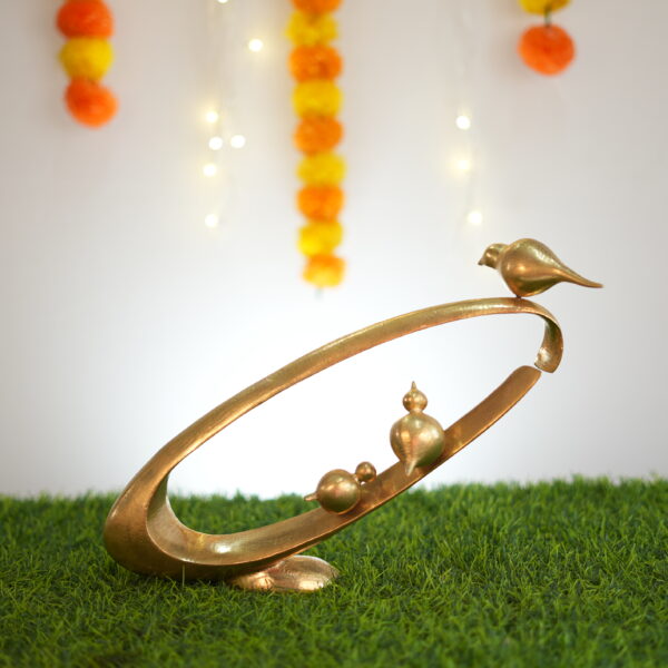 Brass Decorative Birds Design Modern Art Statue 11 Inch KBH10007