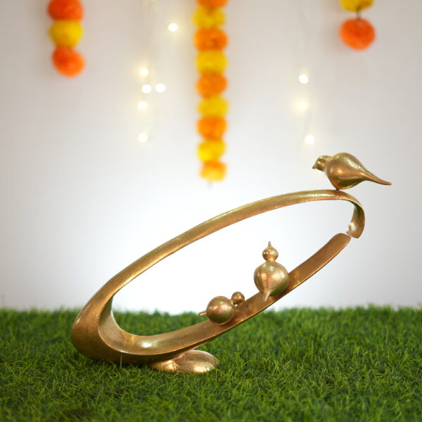 Brass Decorative Birds Design Modern Art Statue 11 Inch KBH10007