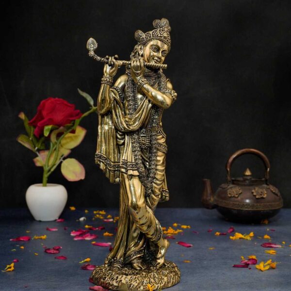 Brass Krishna 9.8 Inch KBH10310