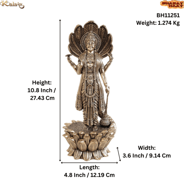 Brass Vishanu 10.8 Inch KBH11251