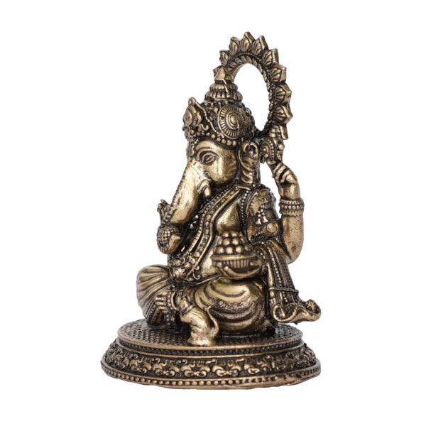 Brass Ganesha 3.8 Inch KBH09692
