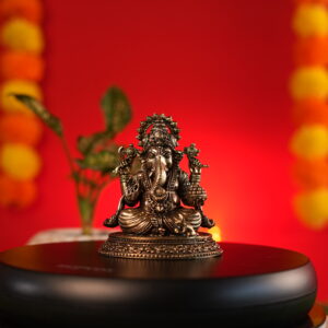 Brass Ganesha 3.8 Inch KBH09692