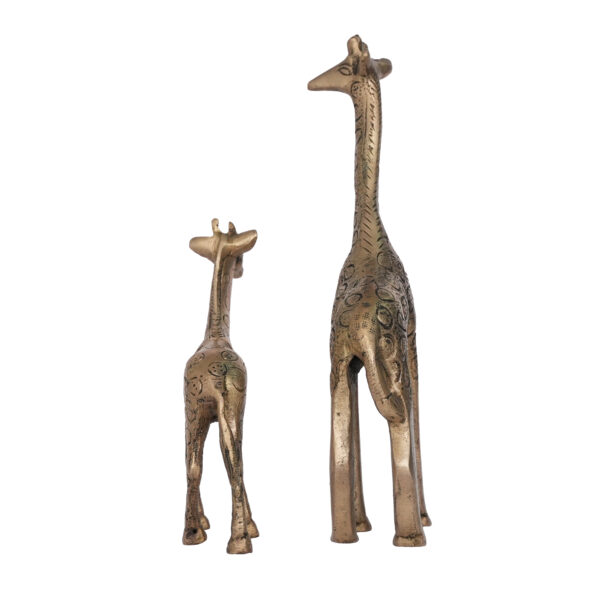 Brass Mother and Child Giraffe 7.2 Inch KBH09712