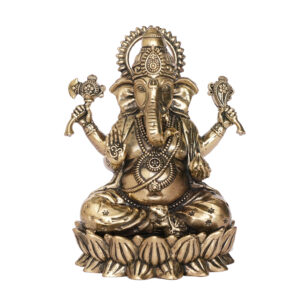 Brass Ganesha 4.8 Inch KBH09715