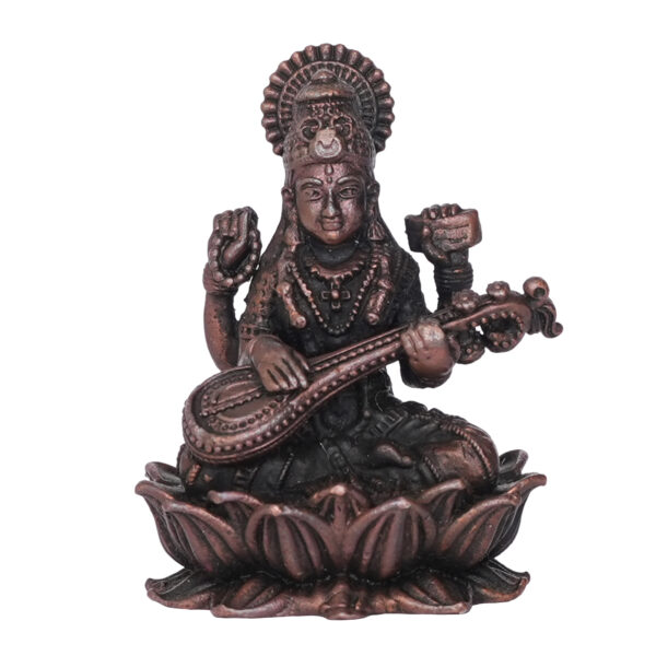 Copper Saraswati maa 2.2 Inch KBH09717