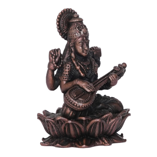 Copper Saraswati maa 2.2 Inch KBH09717