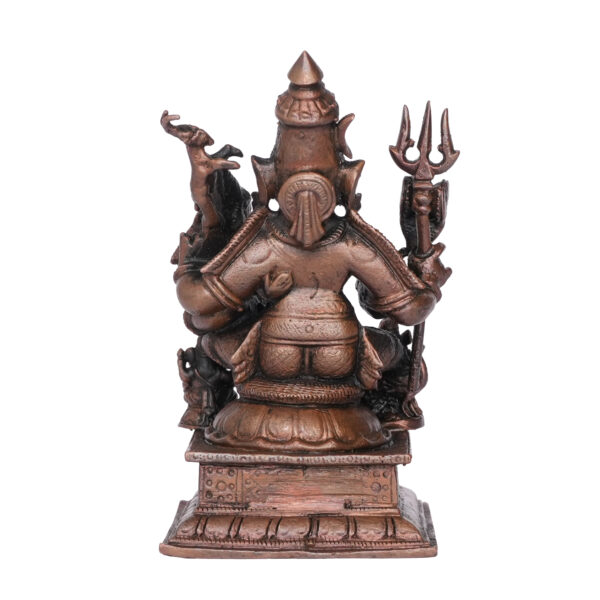 Copper Shiva Parvati 3.5 Inch KBH09721