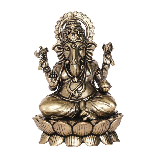 Brass Ganesha 2.8 Inch KBH09723