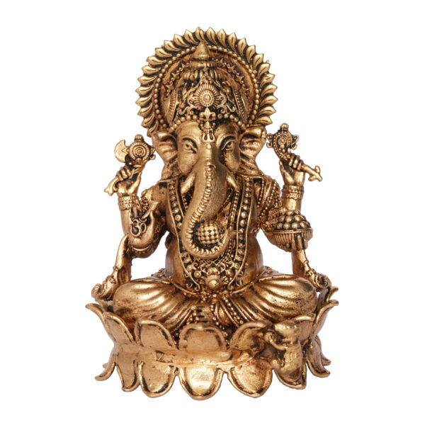 Brass Ganesha 4.6 Inch KBH09728