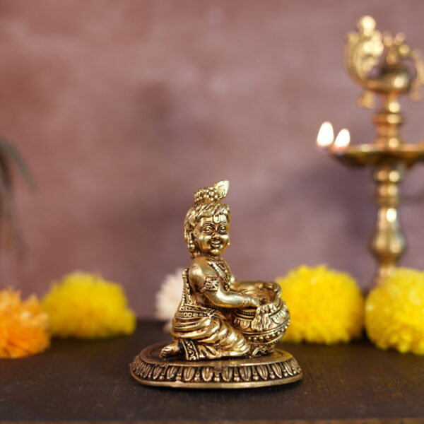 Brass Bal Krishna 3.8 Inch KBH09730