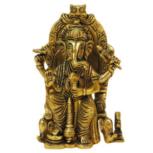 Brass Lalbaug Cha Raja 6.5 Inch KBH09187