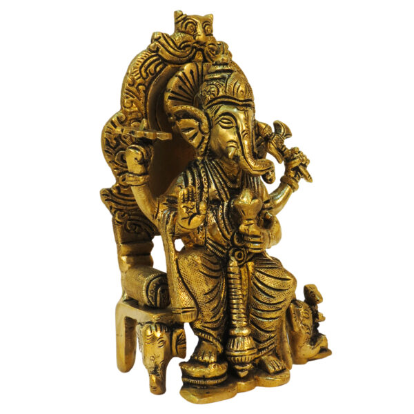 Brass Lalbaug Cha Raja 6.5 Inch KBH09187