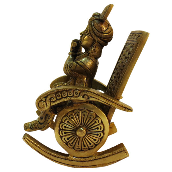 Brass KRISHNA ON ROOCKING CHAIR 6 Inch KBH09227