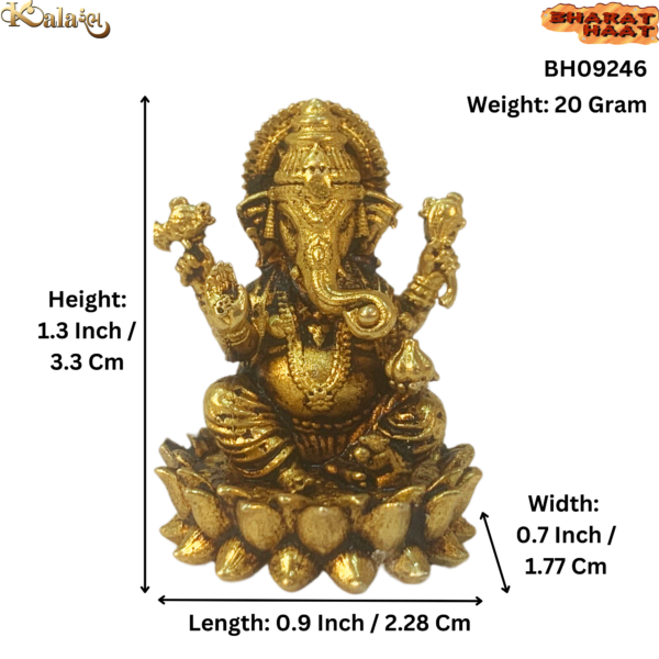Brass Ganesha 1.3 Inch KBH09246