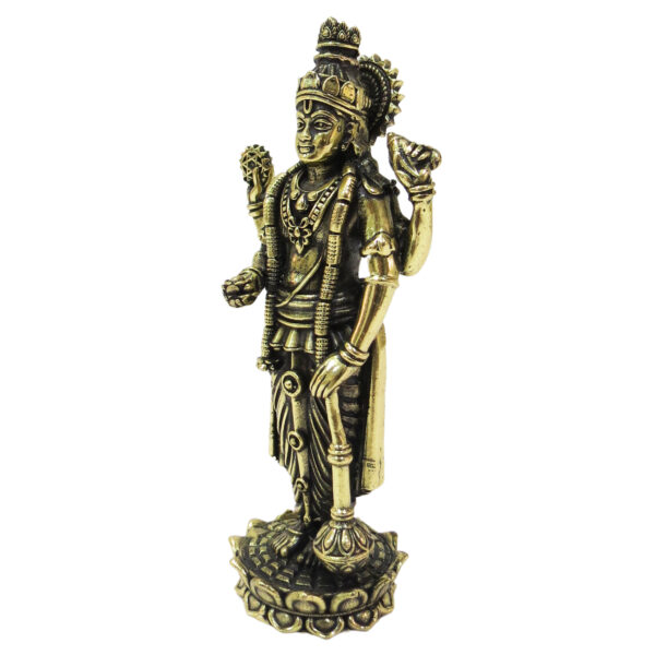 Brass Vishnu Standing 4.9 Inch KBH09254