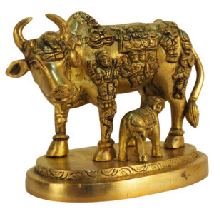 Brass Cow & Calf 3.2 Inch KBH09292