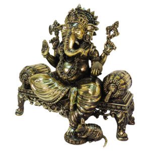 Brass Sofa Ganesha 5.5 Inch KBH09307