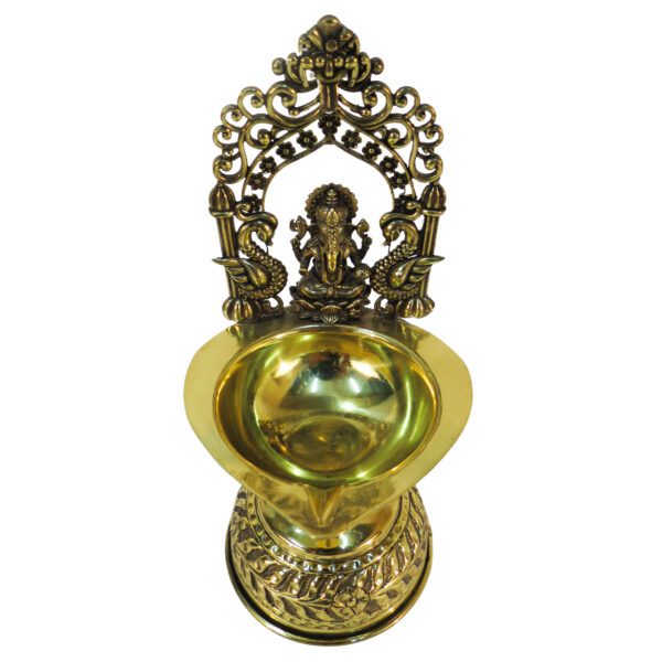 Brass Ganesh Deepak 7 Inch KBH09312