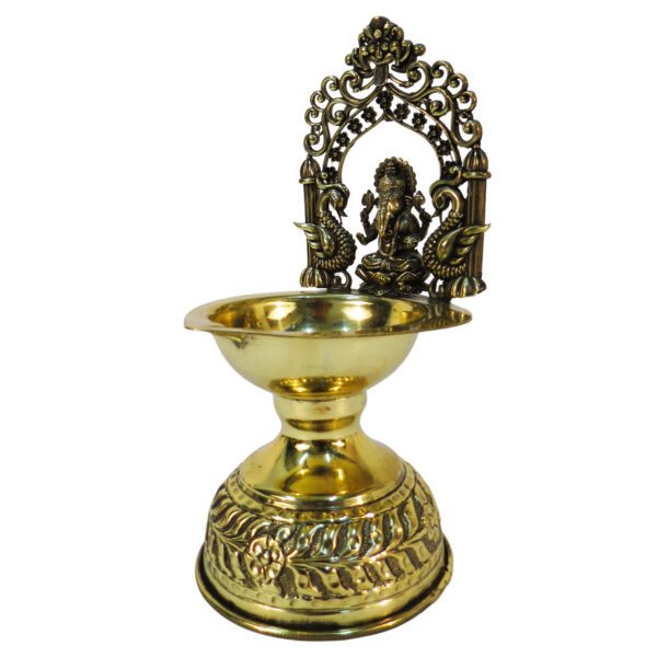 Brass Ganesh Deepak 7 Inch KBH09312