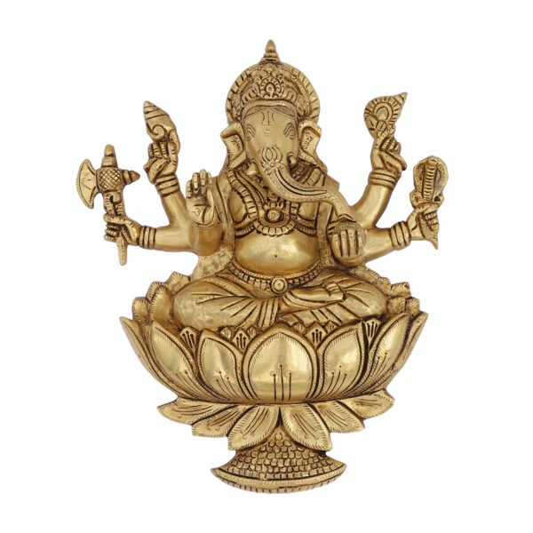 Brass Ganesha Wall Hanging 12 Inch BH09589