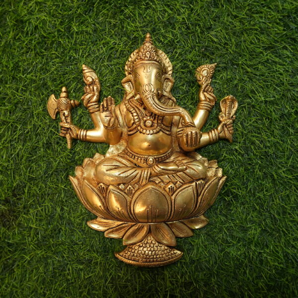 Brass Ganesha Wall Hanging 12 Inch BH09589