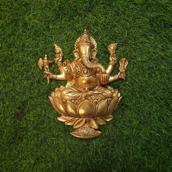 Brass Ganesha Wall Hanging 12 Inch BH09589